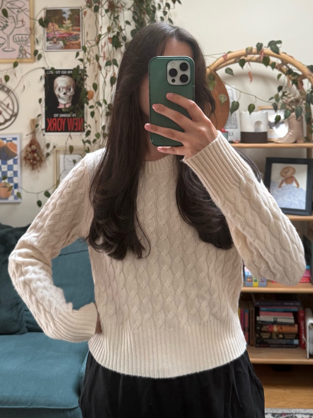 J Crew Cashmere Cableknit Women’s Sweater size medium